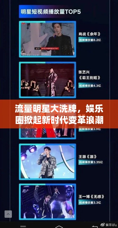 流量明星大洗牌，娱乐圈掀起新时代变革浪潮