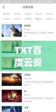 TXT百度云资源探秘，让你爱不释手的内容都在这里！