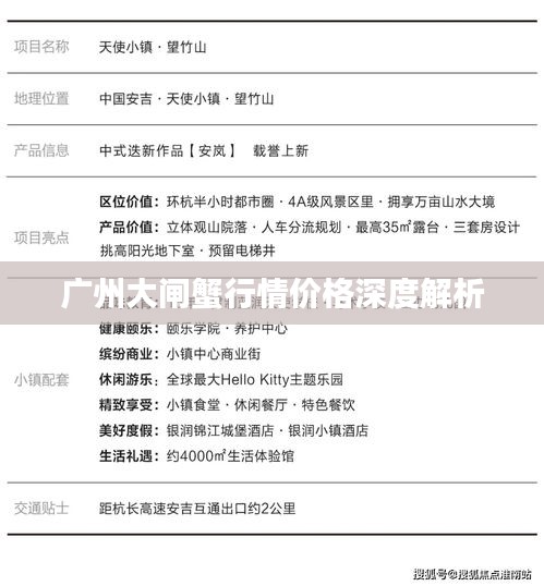 广州大闸蟹行情价格深度解析