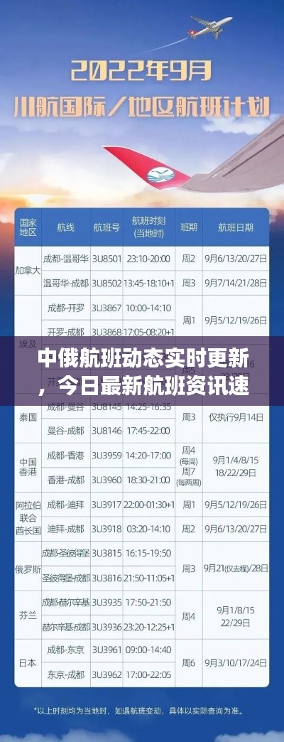 中俄航班动态实时更新，今日最新航班资讯速递
