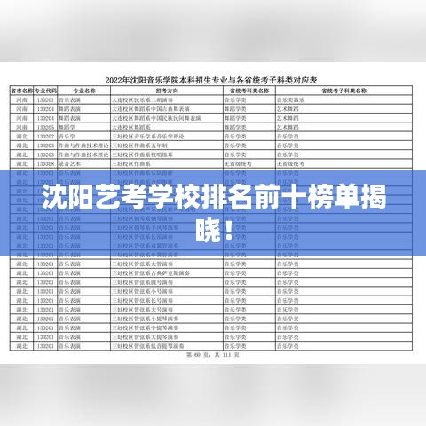沈阳艺考学校排名前十榜单揭晓！