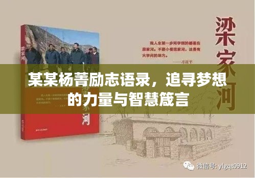 某某杨菁励志语录，追寻梦想的力量与智慧箴言