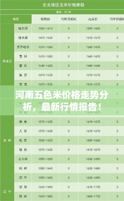 河南五色米价格走势分析，最新行情报告！