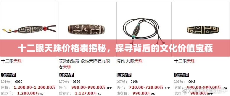 十二眼天珠价格表揭秘，探寻背后的文化价值宝藏