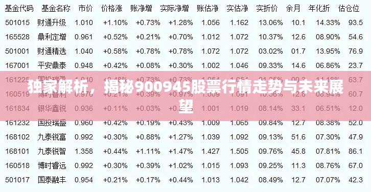 独家解析，揭秘900945股票行情走势与未来展望