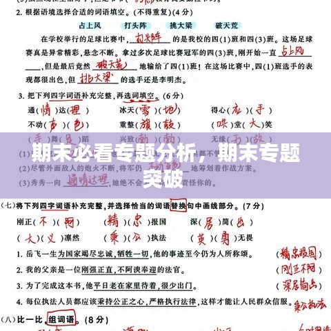 期末必看专题分析，期末专题突破 
