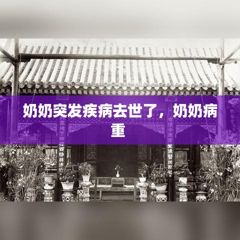 奶奶突发疾病去世了，奶奶病重 