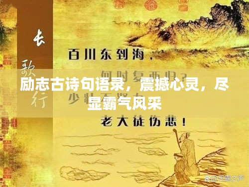 励志古诗句语录，震撼心灵，尽显霸气风采